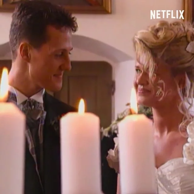 Ukázka svatebního dne Michaela a Corinny Schumacherových v novém filmu Netflixu.