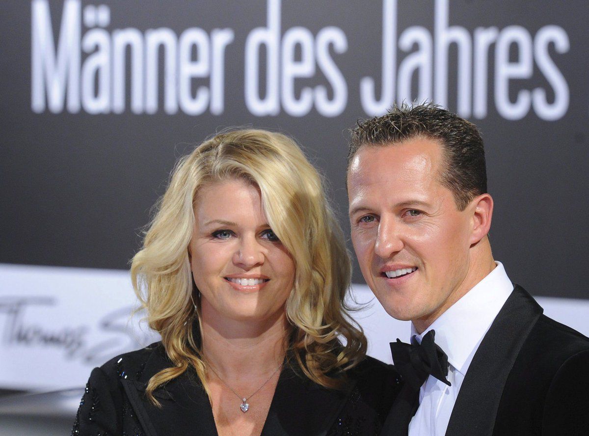 Michael Schumacher s manželkou Corinnou.