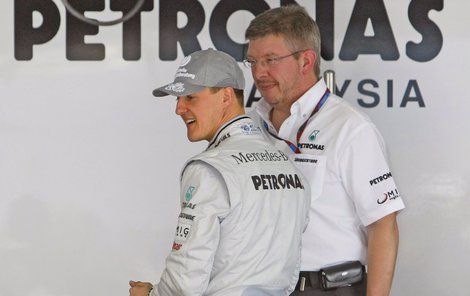 Schumacher a Brawn byli sehraní parťáci, kteří získali sedm titulů mistra světa.