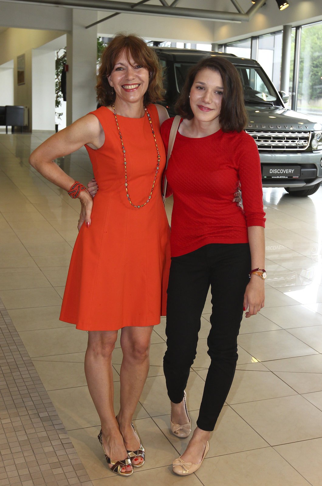 Červenec 2014: Michaela Dolinová s dcerou.