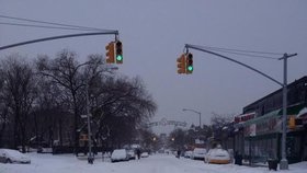 Michaela Blesku vyfotila, jak vypadají zasněžené newyorské ulice