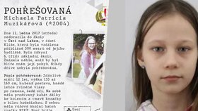 Michaela Muzikářová je pohřešovaná od začátku roku 2017.