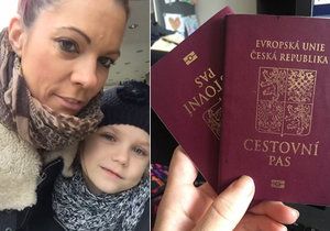 Michaela Nosková měla na letišti problémy kvůli pasu.