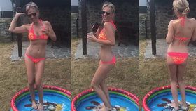 Michaela Ochotská rozjela sexy taneček v dětském bazénku.