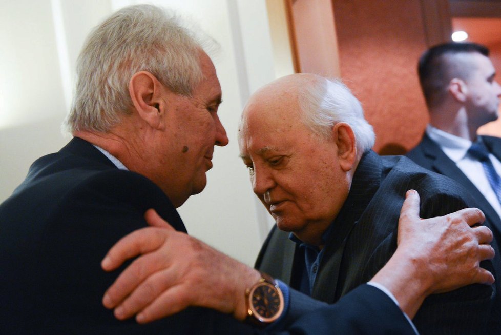 Setkání prezidenta Zemana s Michailem Gorbačovem