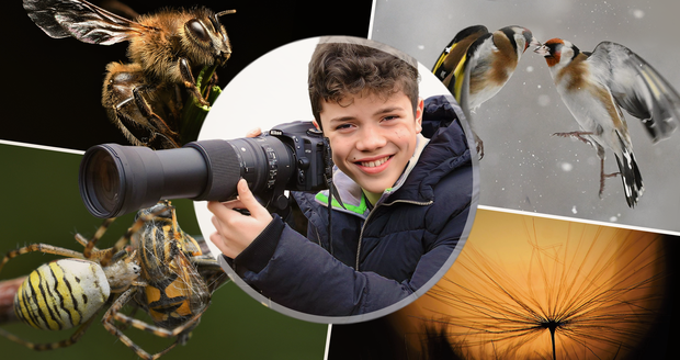 To je talent! Michal (13) z Petřvaldu loví okem foťáku jako profík