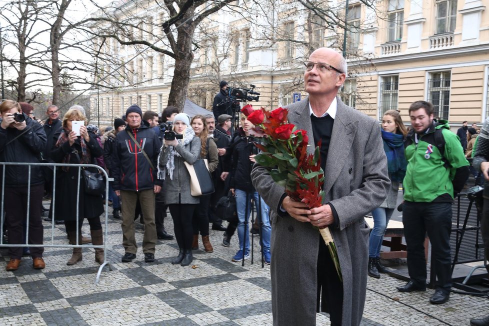 Michal Horáček na Albertově (17. 11. 2016)