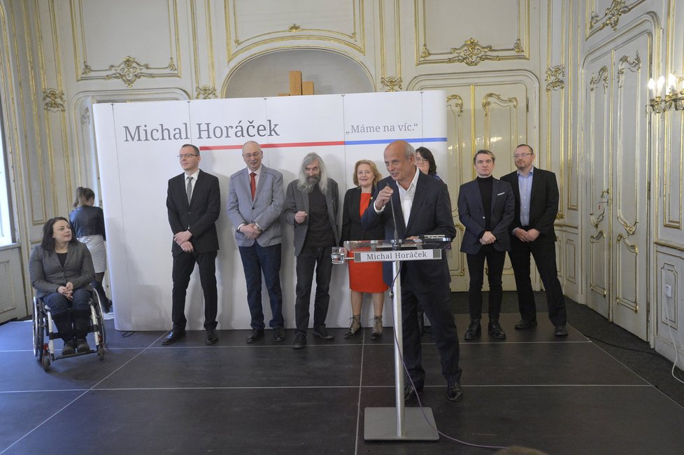 Michal Horáček představil 9. února 2017 svůj tým poradců pro prezidentského kandidáta.