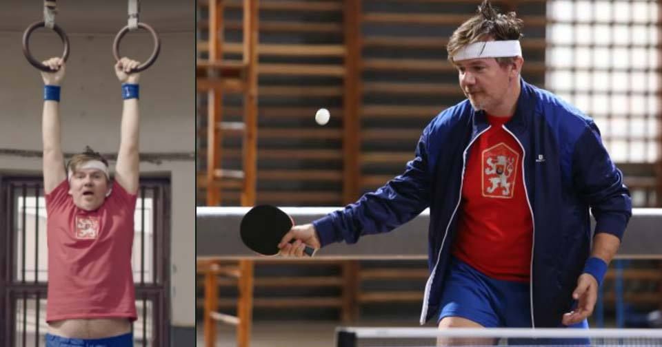 Michal Hrůza je zas ve formě! Ve videoklipu cvičí na kruzích a hraje ping-pong.