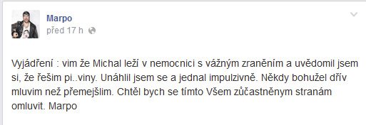 Marpo z Chinasek se později chytil za nos a Krajčovi se omluvil.