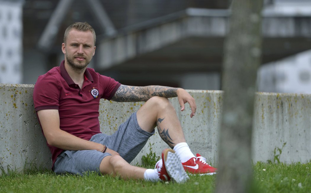 Obránce Sparty Michal Kadlec na soustředění v Rakousku