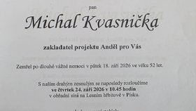 Michal Kvasnička podlehl zákeřné nemoci.