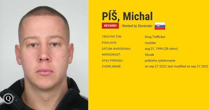 V Kolumbii byl zadržen slovenský obchodník s drogami Michal Píš.