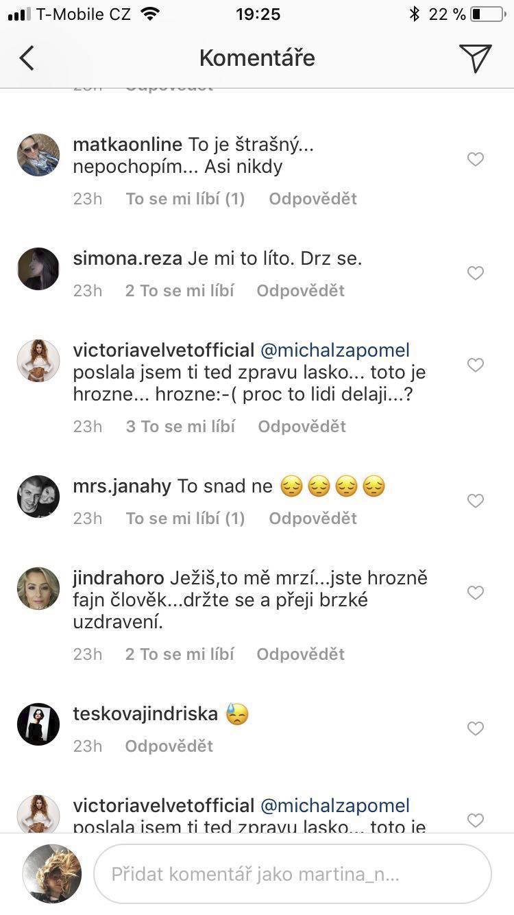 Lidé posílají Michalu Zapomělovi vzkazy, aby se rychle uzdravil