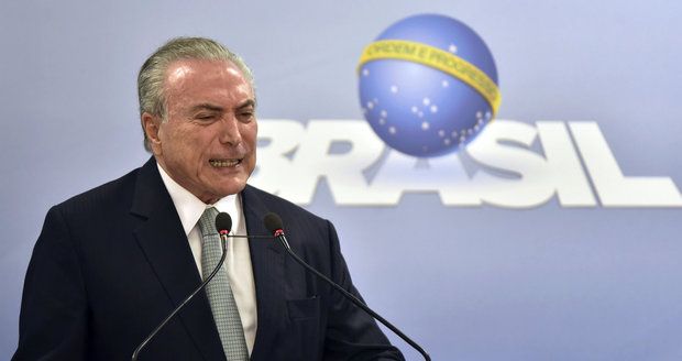 Brazilského prezidenta obvinili. Chtěl prý zpomalit vyšetřování korupce