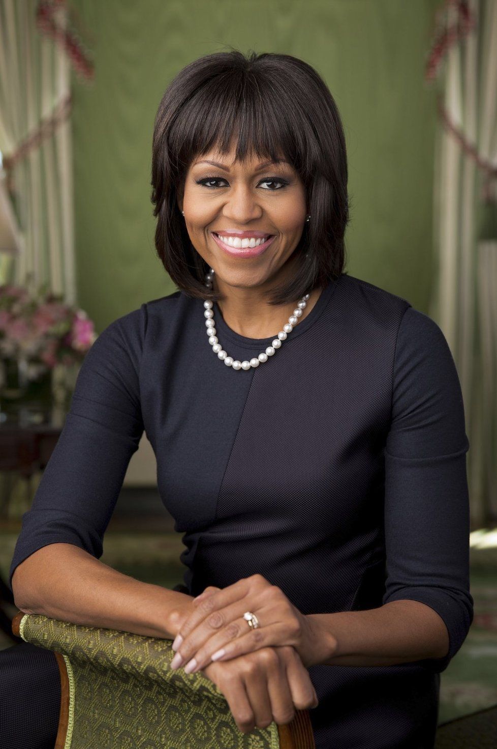 Nová oficiální fotografie americké první dámy: Michelle Obama v roce 2013 opět s ofinou