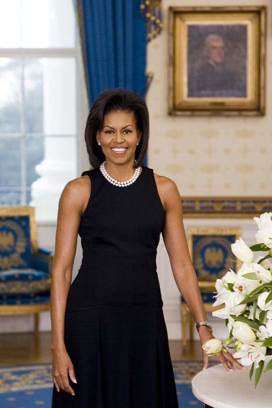 Michelle Obama v roce 2009: Také s perlami, ale bez ofiny