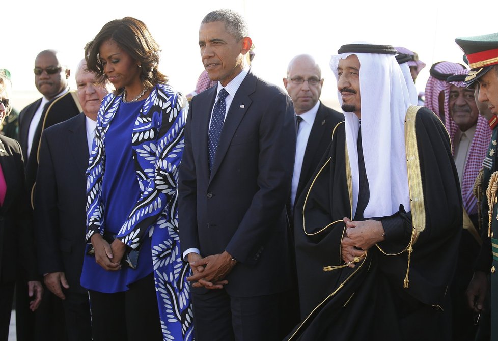 Michelle a Barack Obama na návštěvě Saudské Arábie