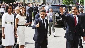 Michelle Obama a Carla Bruni-Sarkozy