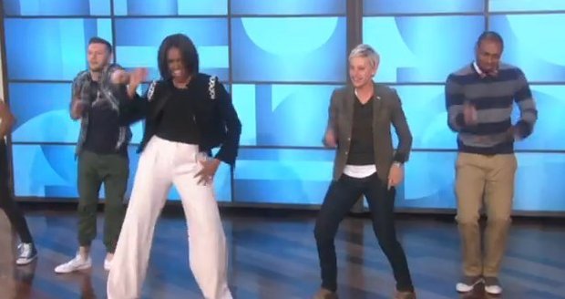 Michelle Obama a Ellen DeGeneres si společně zatančily