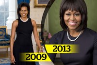 První dáma USA s ofinou i bez: Jak se vám Michelle Obama líbí víc?