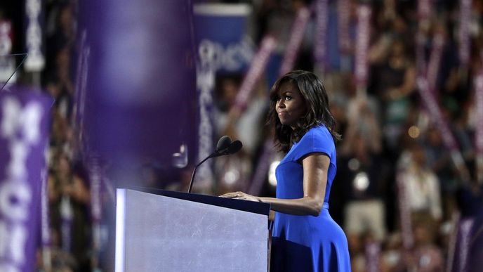 Michelle Obamová na sjezdu Demokratů (25. července 2016)