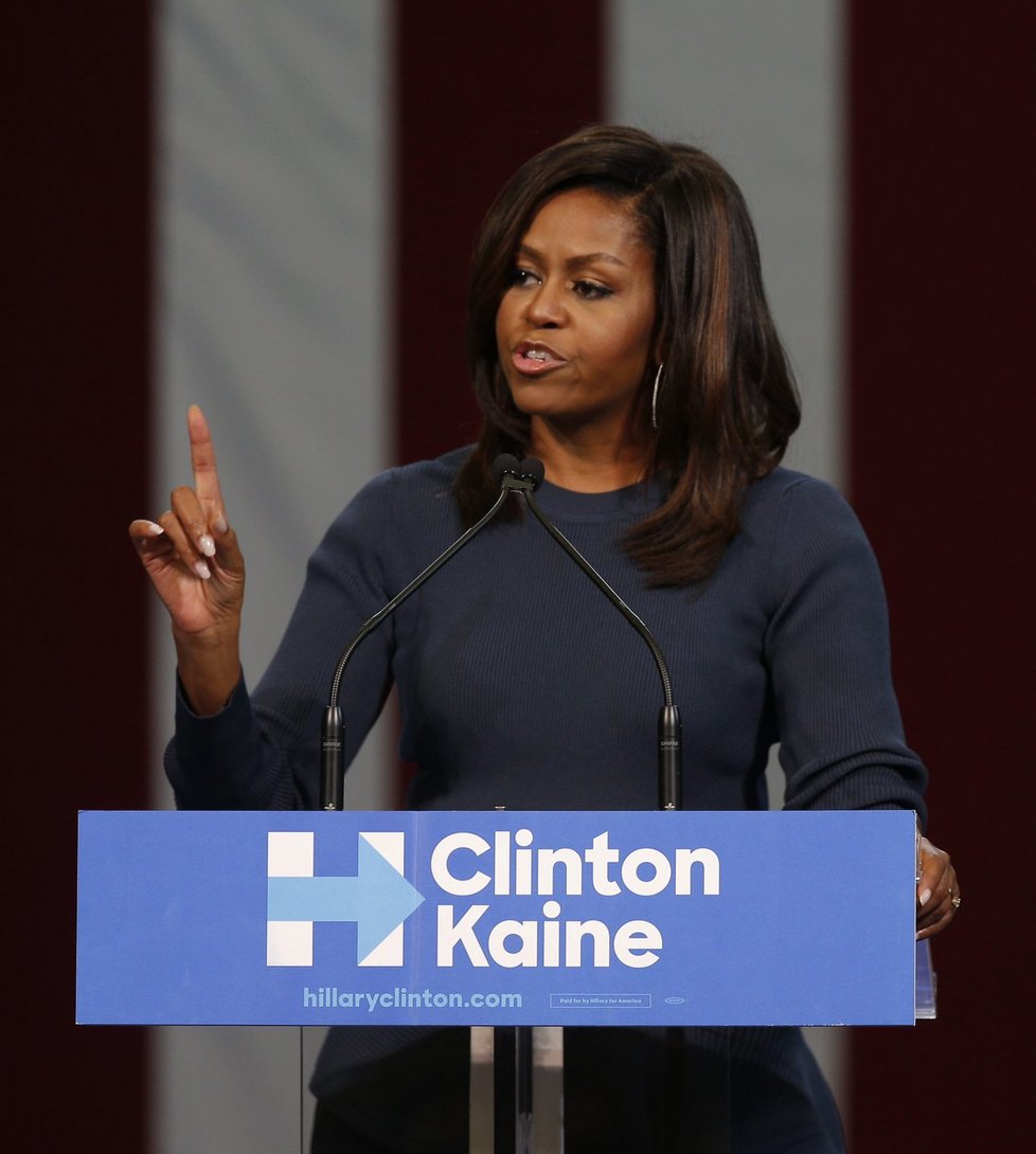 Michelle Obamová podporuje Hillary Clintonovou.