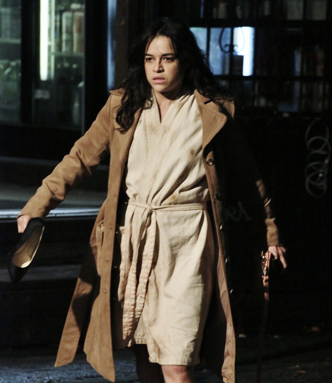 Herečka Michelle Rodriguez natáčela scénu do filmu. 