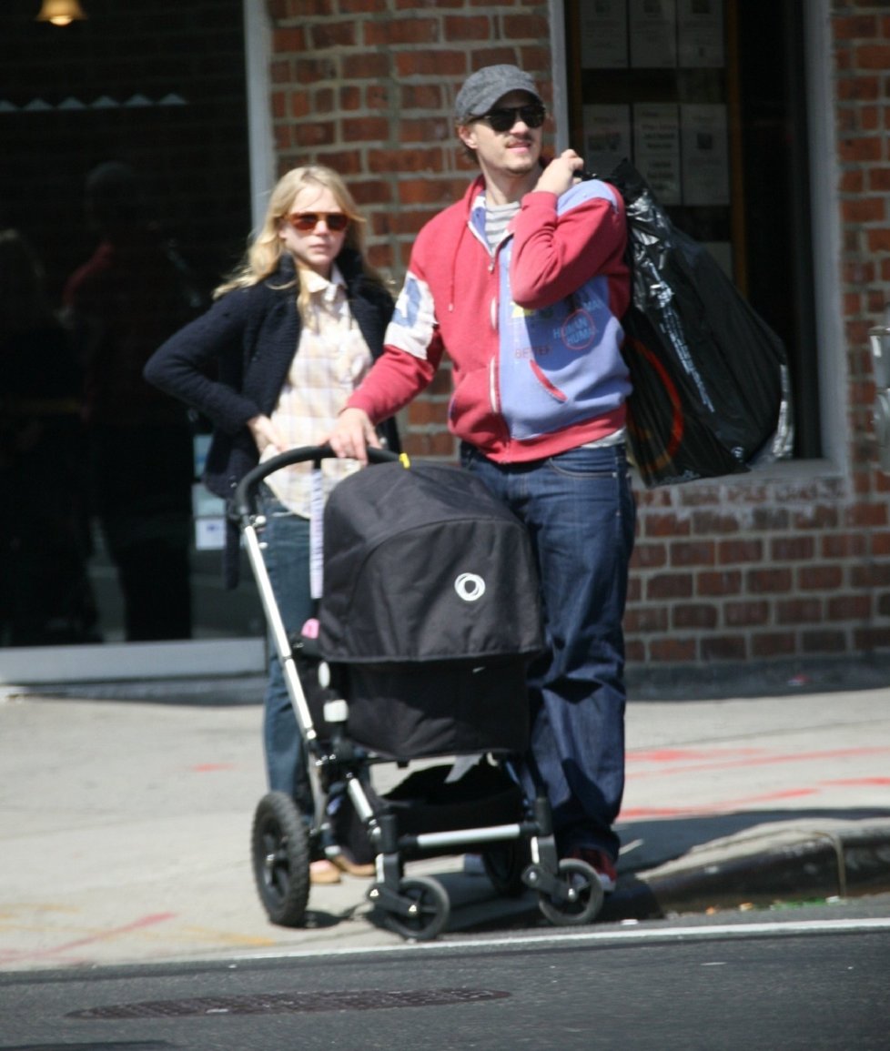 Heath Ledger s Michelle a jejich dcerou Matyldou