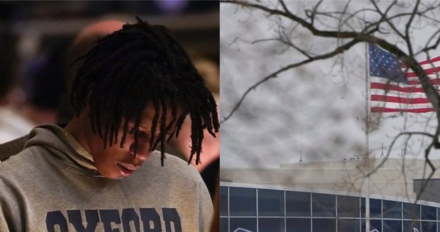 Počet obětí masakru ve škole vzrostl na čtyři: Střelce (15) z Michiganu obvinili z vraždy a terorismu