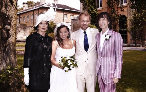 Mick Jagger na svatbě dcery Jade