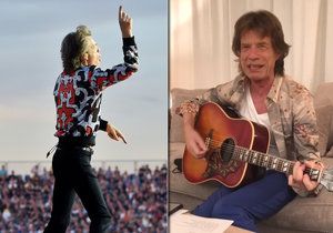 Pec nám spadla, notuje si vesele Mick Jagger ve videu.