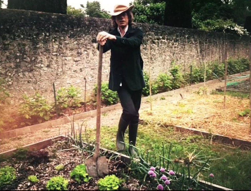 Mick Jagger v karanténě: Zelinář na záhoně
