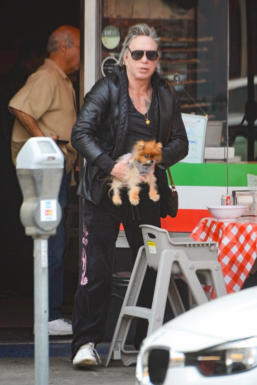 Mickey Rourke a jeho pomeranian Chewie