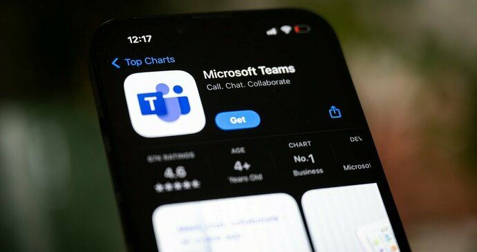 Aplikace Microsoft Teams.