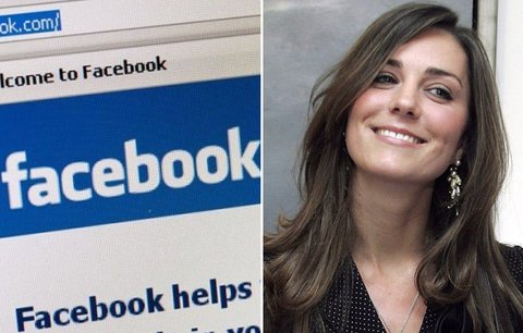Kate Middleton smazali Facebook: Ale ne snoubence Williama!