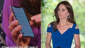 Fatální odhalení vévodkyně Kate: V telefonu omylem ukázala část svého soukromí!