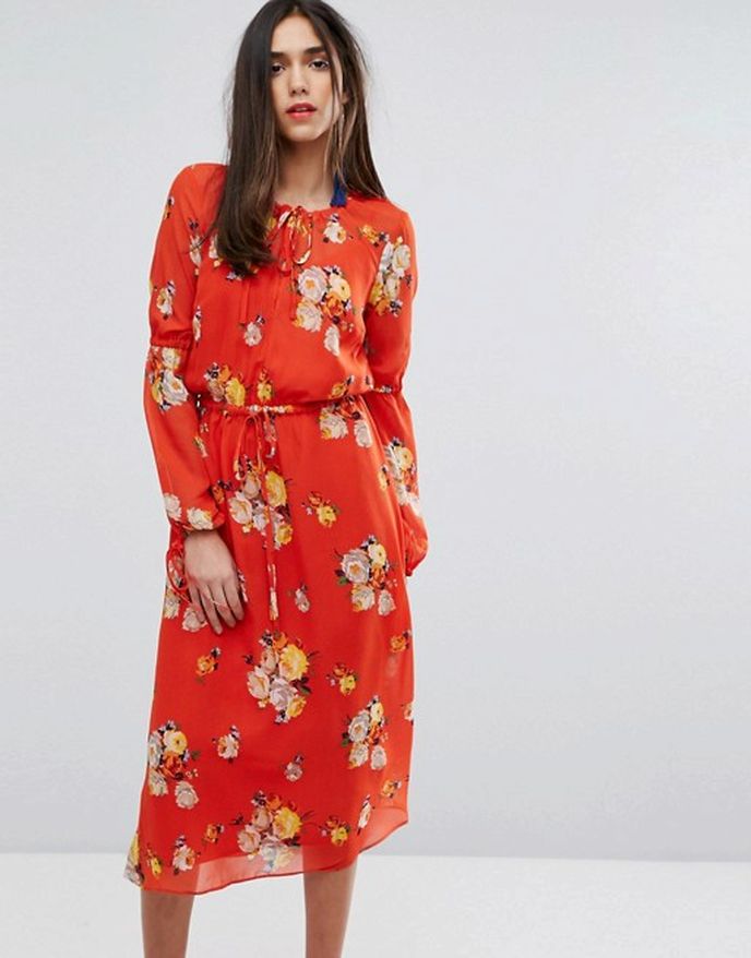 Květované šaty, Warehouse, 59 GBP, www.asos.com
