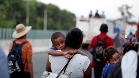 Migranti na cestě z Hondurasu do USA (15. 4. 2019)