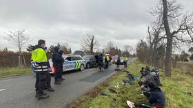 V maďarském vozidle, které po honičce zastavili policisté na Břeclavsku, se tísnilo devět běženců. Měli namířeno do západní Evropy.