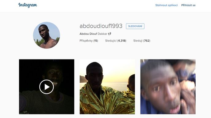 Uprchlík ze Senegalu fotil svou cestu do Evropy na Instagram