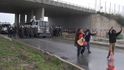 Protest migrantů z tábora u Calais