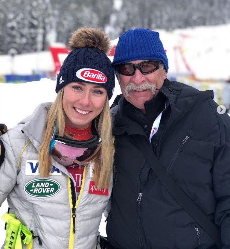 Americká lyžařka Mikaela Shiffrinová s tatínkem Jeffem