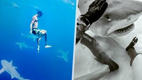 Slavný fotograf (44) vydal sérii věnovanou žralokům.