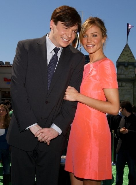 Mike s kolegyní Cameron Diaz na premiéře Shreka v roce 2007