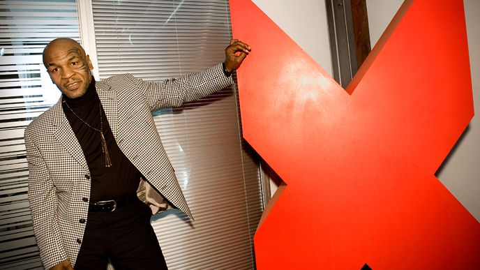 Mike Tyson v budově Ringier Axel Springer CZ