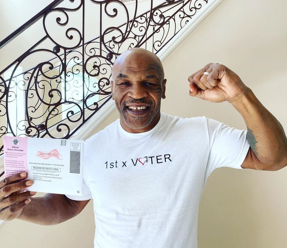 Mike Tyson hlasoval poštou.