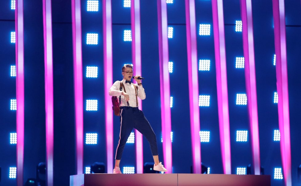 Mikolas Josef na prvním semifinále Eurovize