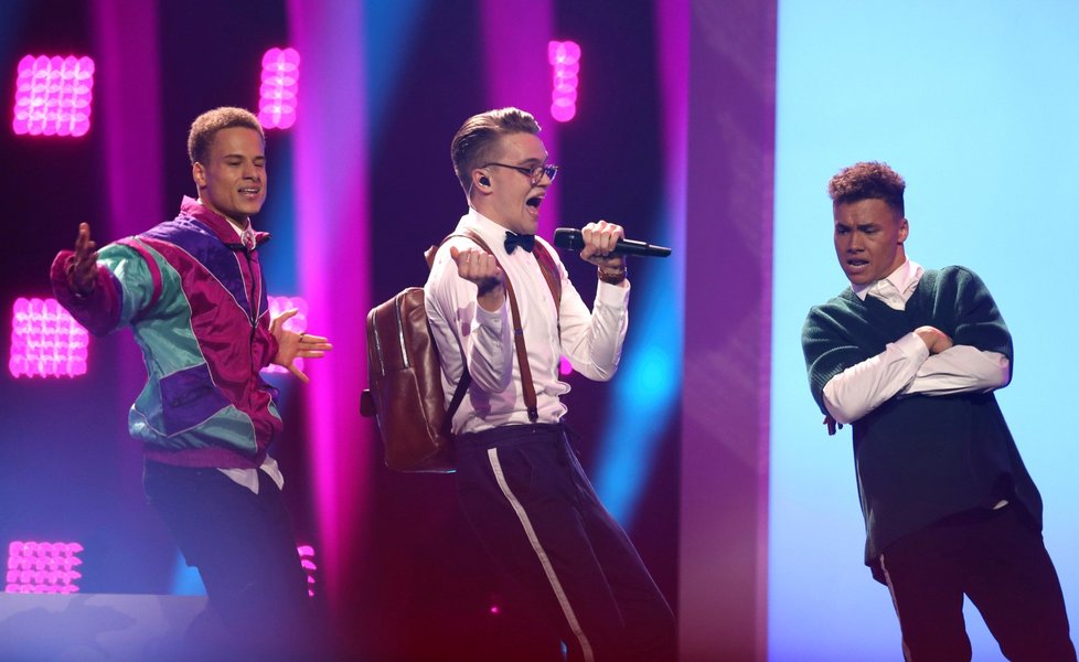 Mikolas Josef na prvním semifinále Eurovize