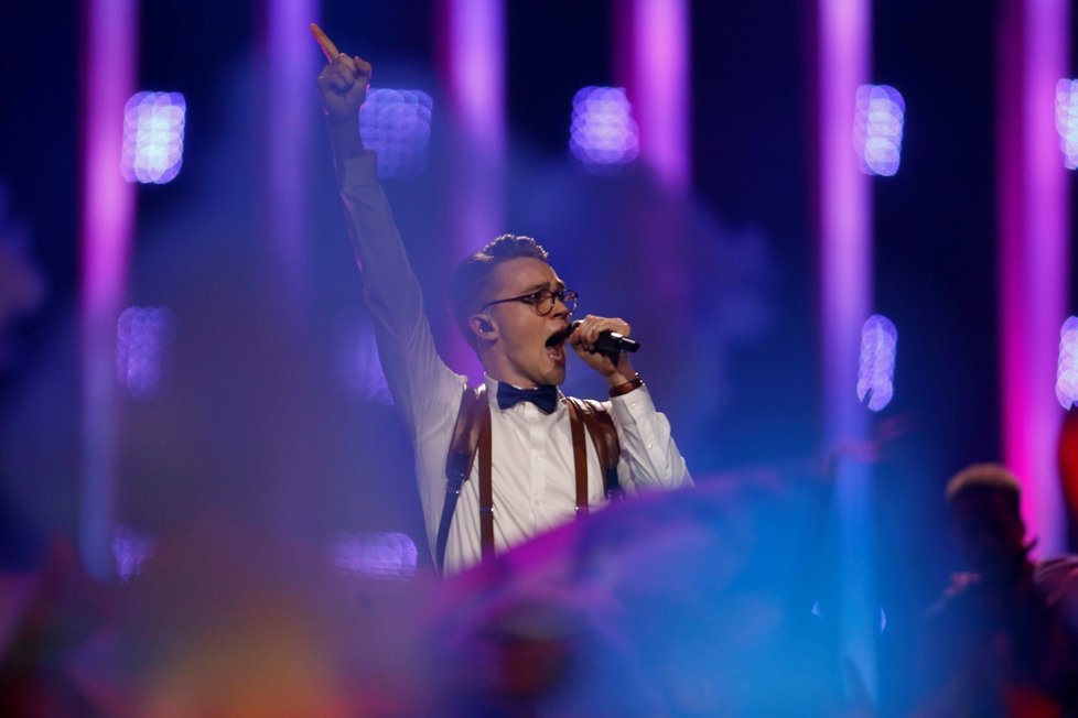 Mikolas Josef na prvním semifinále Eurovize